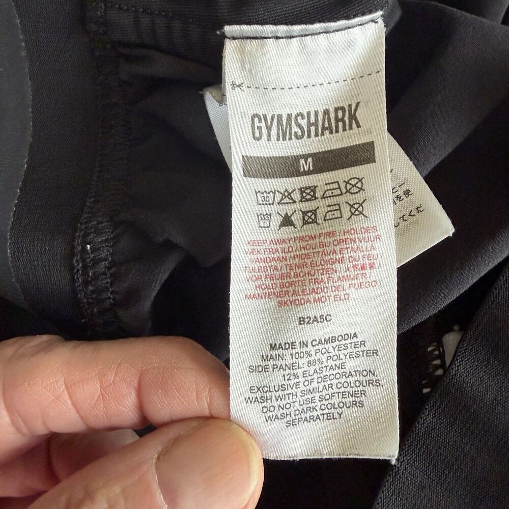 Gymshark Women’s Unlined Black Training Running Shorts Size Medium - Picture 7 of 9